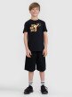 Chłopięcy t-shirt z nadrukiem 4F 4FJRSS25TTSHM2643 - czarny