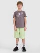 Chłopięcy t-shirt z nadrukiem 4F 4FJRSS25TTSHM2643 - szary