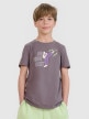 4F JUNIOR Chłopięcy tshirt z nadrukiem 4F 4FJRSS25TTSHM2643  szary Szary
