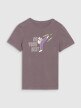 Chłopięcy t-shirt z nadrukiem 4F 4FJRSS25TTSHM2643 - szary
