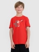 4F JUNIOR Chłopięcy tshirt z nadrukiem 4F 4FJRSS25TTSHM2643  czerwony Czerwony