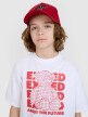 Chłopięcy t-shirt z nadrukiem 4F 4FJRSS25TTSHM2819 - biały