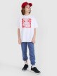 Chłopięcy t-shirt z nadrukiem 4F 4FJRSS25TTSHM2819 - biały