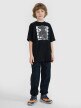 Chłopięcy t-shirt z nadrukiem 4F 4FJRSS25TTSHM2819 - czarny