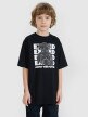 4F JUNIOR Chłopięcy tshirt z nadrukiem 4F 4FJRSS25TTSHM2819  czarny Czarny