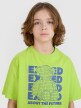 Chłopięcy t-shirt z nadrukiem 4F 4FJRSS25TTSHM2819 - zielony