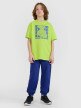 Chłopięcy t-shirt z nadrukiem 4F 4FJRSS25TTSHM2819 - zielony