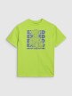 Chłopięcy t-shirt z nadrukiem 4F 4FJRSS25TTSHM2819 - zielony