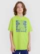 4F JUNIOR Chłopięcy tshirt z nadrukiem 4F 4FJRSS25TTSHM2819  zielony Zielony