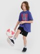 Chłopięcy t-shirt z nadrukiem 4F 4FJRSS25TTSHM2819 - fioletowy