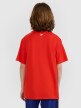 Chłopięcy t-shirt z nadrukiem 4F 4FJRSS25TTSHM2819 - czerwony