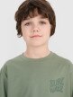 Chłopięcy t-shirt z nadrukiem 4FJRSS25TTSHM2866 - zielony 