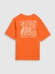 Chłopięcy t-shirt z nadrukiem 4FJRSS25TTSHM2866 - pomarańczowy