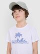 Chłopięcy t-shirt z nadrukiem 4F 4FJRSS25TTSHM2867 - biały