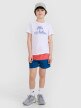Chłopięcy t-shirt z nadrukiem 4F 4FJRSS25TTSHM2867 - biały