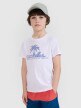 Chłopięcy t-shirt z nadrukiem 4F 4FJRSS25TTSHM2867 - biały