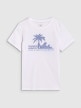 Chłopięcy t-shirt z nadrukiem 4F 4FJRSS25TTSHM2867 - biały