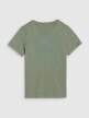 Chłopięcy t-shirt z nadrukiem 4F 4FJRSS25TTSHM2867 - turkusowy