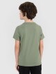 Chłopięcy t-shirt z nadrukiem 4F 4FJRSS25TTSHM2867 - turkusowy