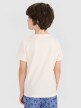 Chłopięcy t-shirt z nadrukiem 4F 4FJRSS25TTSHM2868 - biały