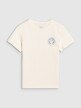 Chłopięcy t-shirt z nadrukiem 4F 4FJRSS25TTSHM2868 - biały