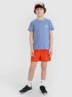 Chłopięcy t-shirt z nadrukiem 4F 4FJRSS25TTSHM2868 - granatowy
