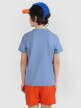 Chłopięcy t-shirt z nadrukiem 4F 4FJRSS25TTSHM2868 - granatowy