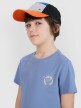 Chłopięcy t-shirt z nadrukiem 4F 4FJRSS25TTSHM2868 - granatowy