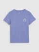 Chłopięcy t-shirt z nadrukiem 4F 4FJRSS25TTSHM2868 - granatowy