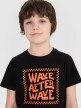 Chłopięcy t-shirt z nadrukiem 4F 4FJRSS25TTSHM2869 - czarny