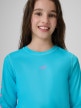 mini: Dziewczęcy longsleeve do pływania UPF50+ 4F 4FJRSS26TFLOF697 - niebieski (4)