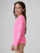 mini: Dziewczęcy longsleeve do pływania UPF50+ 4F 4FJRSS26TFLOF697 - różowy (3)