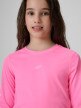 mini: Dziewczęcy longsleeve do pływania UPF50+ 4F 4FJRSS26TFLOF697 - różowy (4)