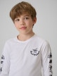 mini: Chłopięcy longsleeve do pływania UPF50+ 4F 4FJRSS26TFLOM696 - biały (4)