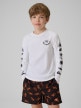 mini: Chłopięcy longsleeve do pływania UPF50+ 4F 4FJRSS26TFLOM696 - biały (1)