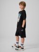 mini: Chłopięce spodenki dresowe 4F 4FJRSS26TSHOM0964 - czarne (3)