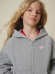 mini: Dziewczęca bluza rozpinana z kapturem 4F 4FJRSS26TSWSF2811 - szara (4)