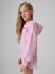 mini: Dziewczęca bluza rozpinana z kapturem 4F 4FJRSS26TSWSF2936 - różowa (3)