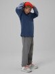 mini: Chłopięca bluza nierozpinana z kapturem 4F 4FJRSS26TSWSM2637 - denim (2)