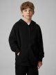 Obrazek dla: 4F JUNIOR Chłopięca bluza rozpinana z kapturem 4F 4FJRSS26TSWSM3051  czarna Czarny