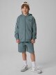 mini: Chłopięca bluza rozpinana z kapturem 4F 4FJRSS26TSWSM3052 - turkusowa (6)