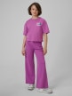 mini: Dziewczęcy t-shirt z nadrukiem 4F 4FJRSS26TTSHF3827 - fioletowy (5)