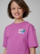 mini: Dziewczęcy t-shirt z nadrukiem 4F 4FJRSS26TTSHF3827 - fioletowy (3)