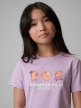 mini: Dziewczęcy t-shirt z nadrukiem 4F 4FJRSS26TTSHF3869 - fioletowy (4)