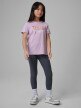 mini: Dziewczęcy t-shirt z nadrukiem 4F 4FJRSS26TTSHF3869 - fioletowy (5)