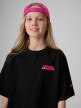 mini: Dziewczęcy t-shirt z nadrukiem 4F 4FJRSS26TTSHF3910 - czarny (3)