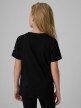 mini: Dziewczęcy t-shirt z nadrukiem 4F 4FJRSS26TTSHF3913 - czarny (4)