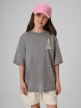 Obrazek dla: 4F JUNIOR Dziewczęcy tshirt z nadrukiem 4F 4FJRSS26TTSHF3980  szary Szary