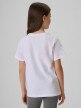 mini: Dziewczęcy t-shirt z nadrukiem 4F 4FJRSS26TTSHF3982 - biały (4)