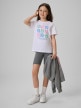 mini: Dziewczęcy t-shirt z nadrukiem 4F 4FJRSS26TTSHF3982 - biały (2)